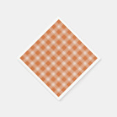 Orange Gingham Herbst Serviette (Ecke)