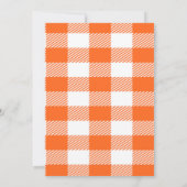 Orange Gingham Jackolantern - individuelles Hallow Einladung (Rückseite)