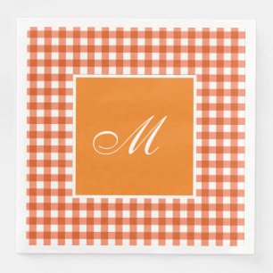 Orange Gingham Kariert Serviette