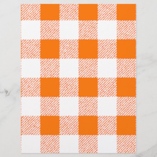 Orange Gingham Karo Pattern Flyer (Vorne)