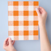 Orange Gingham Karo Pattern Flyer (Hand)