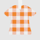 Orange Gingham Karo Pattern Ornament (Vorderseite)