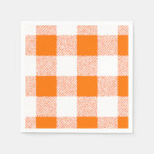 Orange Gingham Karo Pattern Serviette (Vorderseite)