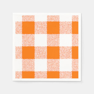 Orange Gingham Karo Pattern Serviette
