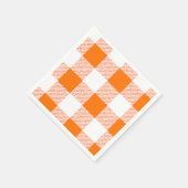 Orange Gingham Karo Pattern Serviette (Ecke)