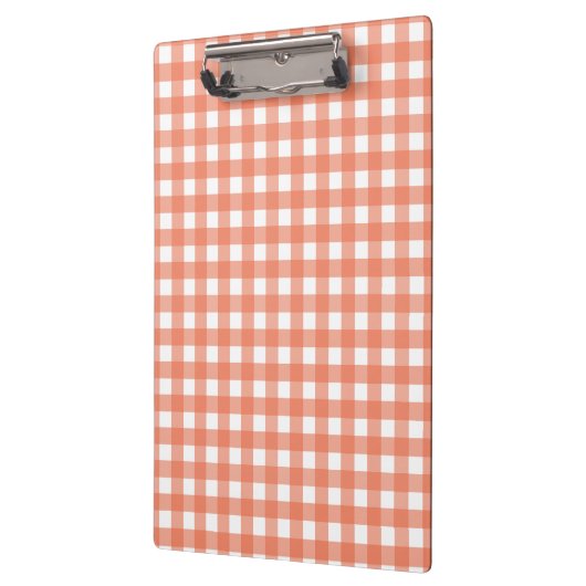 Orange Gingham Klemmbrett (Links)