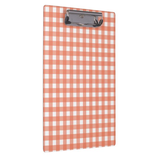 Orange Gingham Klemmbrett (Rechts)