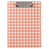 Orange Gingham Klemmbrett (Vorderseite)