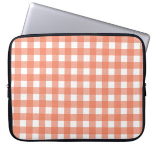 Orange Gingham Laptopschutzhülle