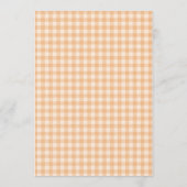 Orange Gingham Little Cutie Couples Baby Shower Einladung (Rückseite)