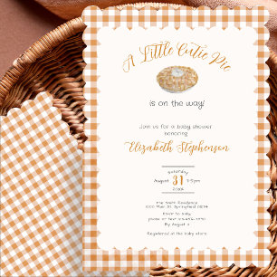 Orange Gingham Little Cutie Pie Baby Shower-Einlad Einladung