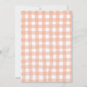 Orange Gingham Main Squeeze Brautparty Einladung (Rückseite)