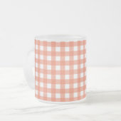Orange Gingham Mattglastasse (Vorderseite Links)
