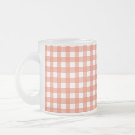 Orange Gingham Mattglastasse (Links)