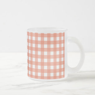 Orange Gingham Mattglastasse