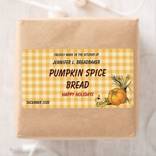 Orange Gingham mit Pumpkin und Weizen-Lebensmittel (Insitu)