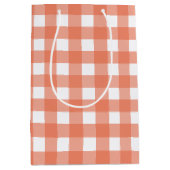 Orange Gingham Mittlere Geschenktüte (Vorderseite)