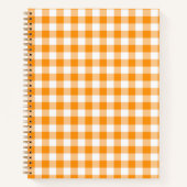 Orange Gingham Notebook Notizblock (Vorderseite)