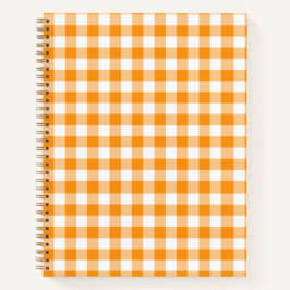 Orange Gingham Notebook Notizblock