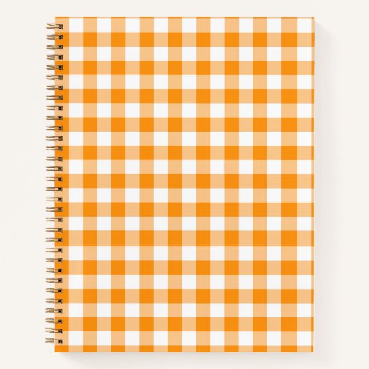 Orange Gingham Notebook Notizblock (Vorderseite)