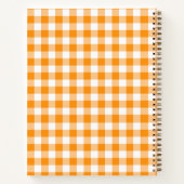 Orange Gingham Notebook Notizblock (Rückseite)