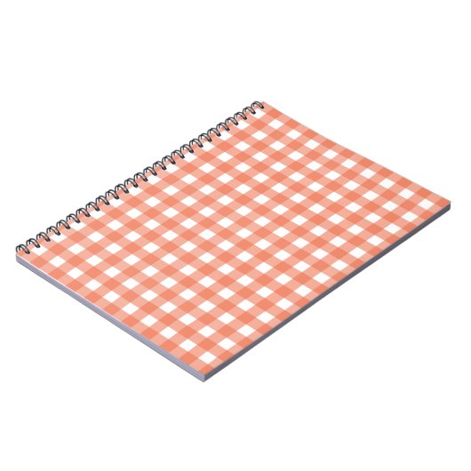 Orange Gingham Notizblock (Linke Seite)