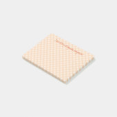 orange-gingham-notizen post-it klebezettel (angewinkelt)