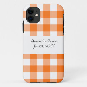 Orange Gingham Patterns-Gastgeschenke Hochzeiten Case-Mate iPhone Hülle