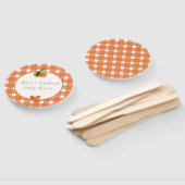 Orange Gingham Pumpkin Baby Shower Fächer (Non-assembled)