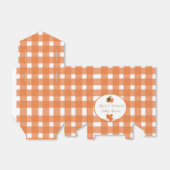 Orange Gingham Pumpkin Baby Shower Geschenkschachtel (Ungefaltet)