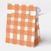 Orange Gingham Pumpkin Baby Shower Geschenkschachtel (Rückseite)