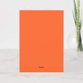 Orange Gingham-Schleife Foto Abschluss Karte (Rückseite)
