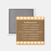 Orange Gingham Trockenmessgerät Küchenhelfer Magnet (Vorderseite/Rückseite)
