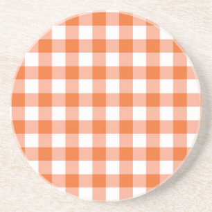 Orange Gingham Untersetzer