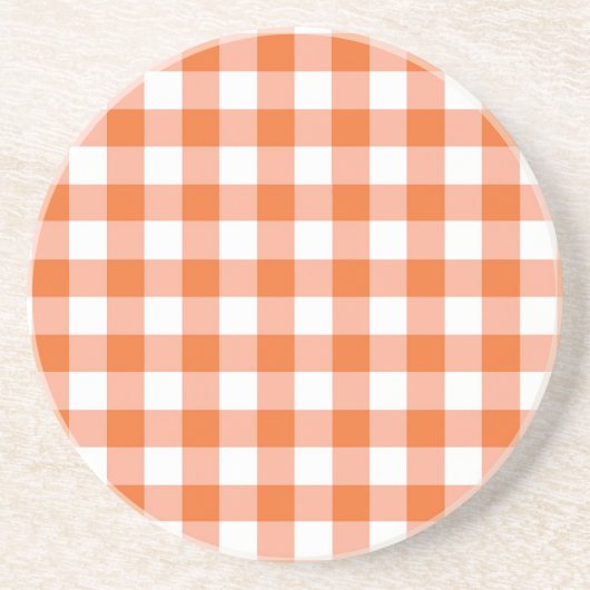 Orange Gingham Untersetzer (Vorne)