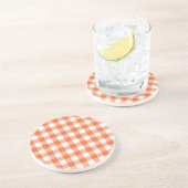 Orange Gingham Untersetzer (Seite)