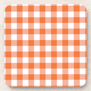 Orange Gingham Untersetzer