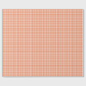 Orange Gingham Wrapping Paper Geschenkpapier (Flach)