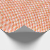 Orange Gingham Wrapping Paper Geschenkpapier (Ecke)
