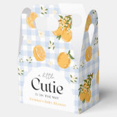 Orange Gingham Zitrus-Baby-Party Geschenkschachtel (Geöffnet)