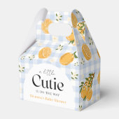 Orange Gingham Zitrus-Baby-Party Geschenkschachtel (Vorderseite)