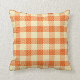 Orange Ginghamkissen Kissen