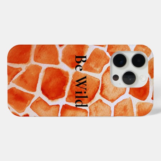 Orange Giraffe Animal Print Case-Mate iPhone Hülle (Rückseite (Horizontal))