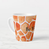 Orange Giraffe Animal Print Milchtasse (Linke Ecke)