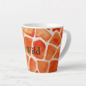 Orange Giraffe Animal Print Milchtasse (Rechte Ecke)