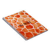 Orange Giraffe Animal Print Notizblock (Rechte Seite)