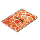 Orange Giraffe Animal Print Notizblock (Linke Seite)