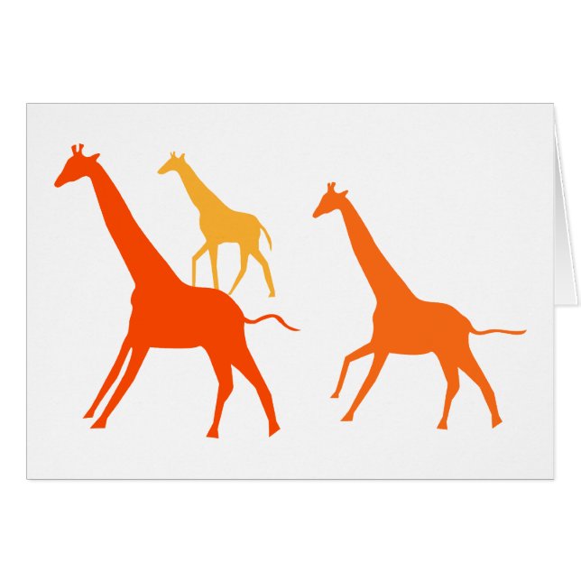 Orange Giraffes (Vorderseite (Horizontal))