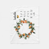 Orange Girl Meilenstein Blanket, orange Monatsblas Fleecedecke (Vorderseite)