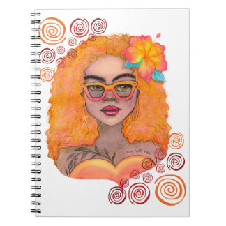 Orange Girl Notebook Notizblock